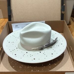 Stetson Night Sky Fedora in Bone